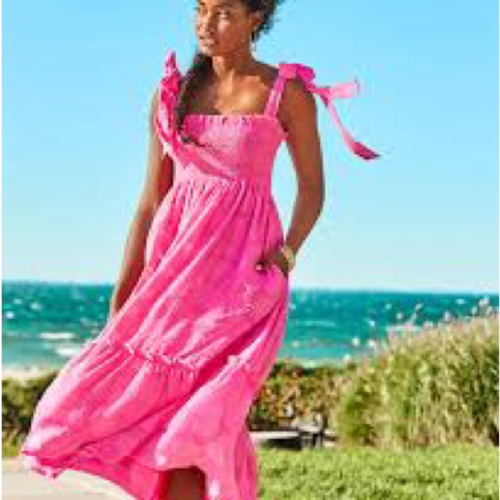Vibrant Pink Maxi Dress